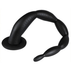 DarkSil Gode long Scale Beads M 40 x 4cm Noir